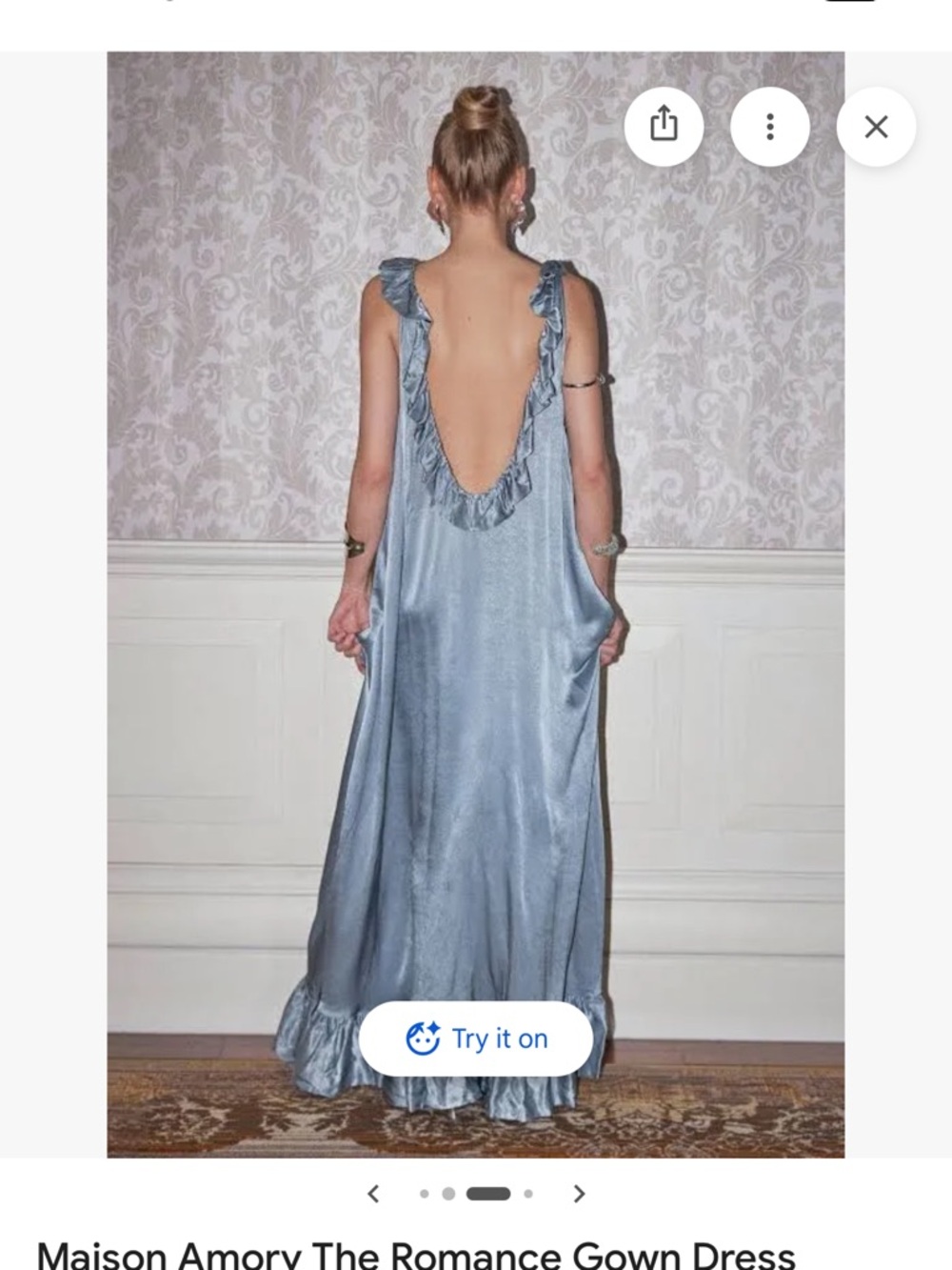 Light Blue Ruffle Maxi Dress - Picture 11 of 16